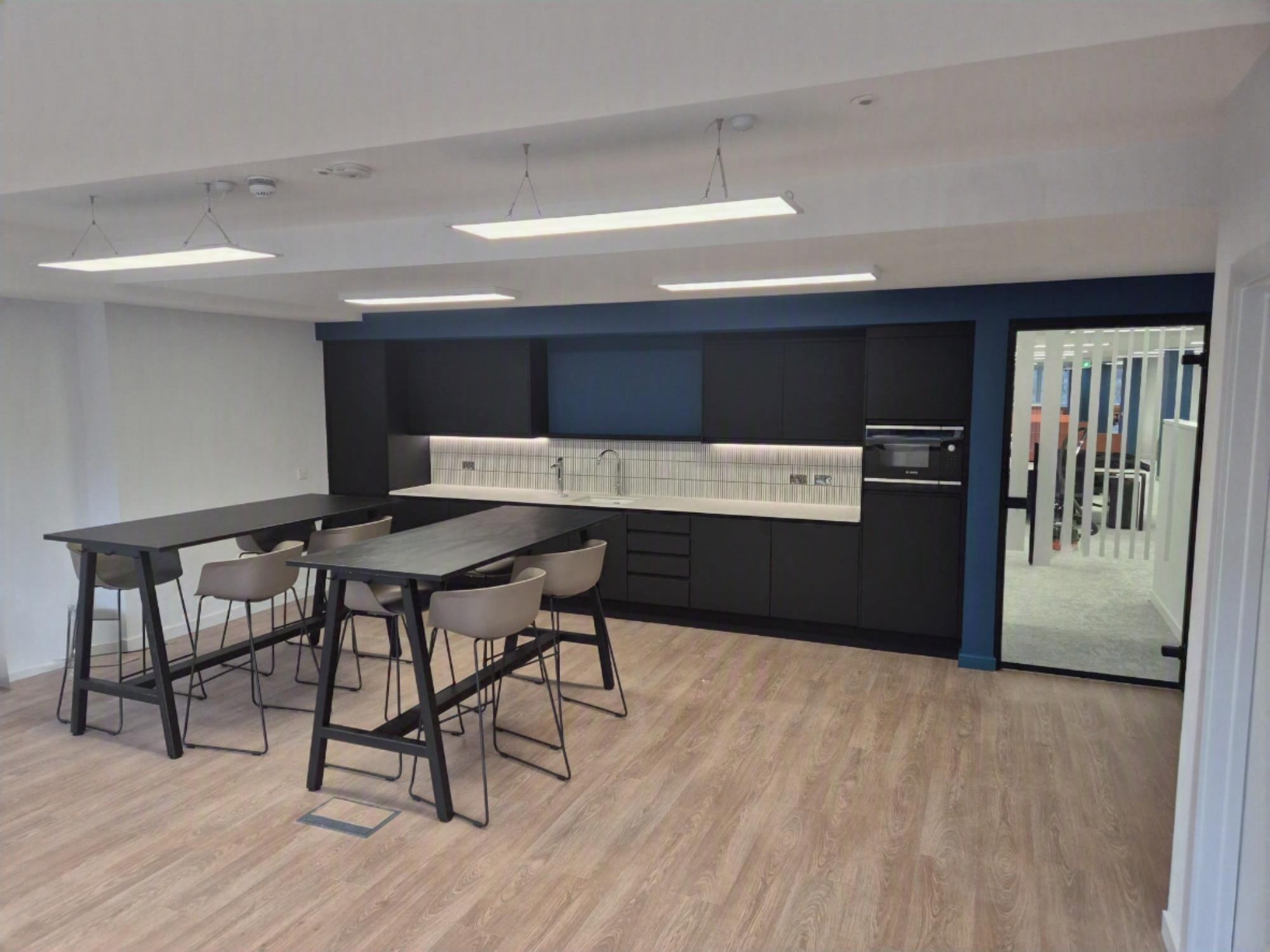 Kitchen and breakout — St Helens Office Fit-Out