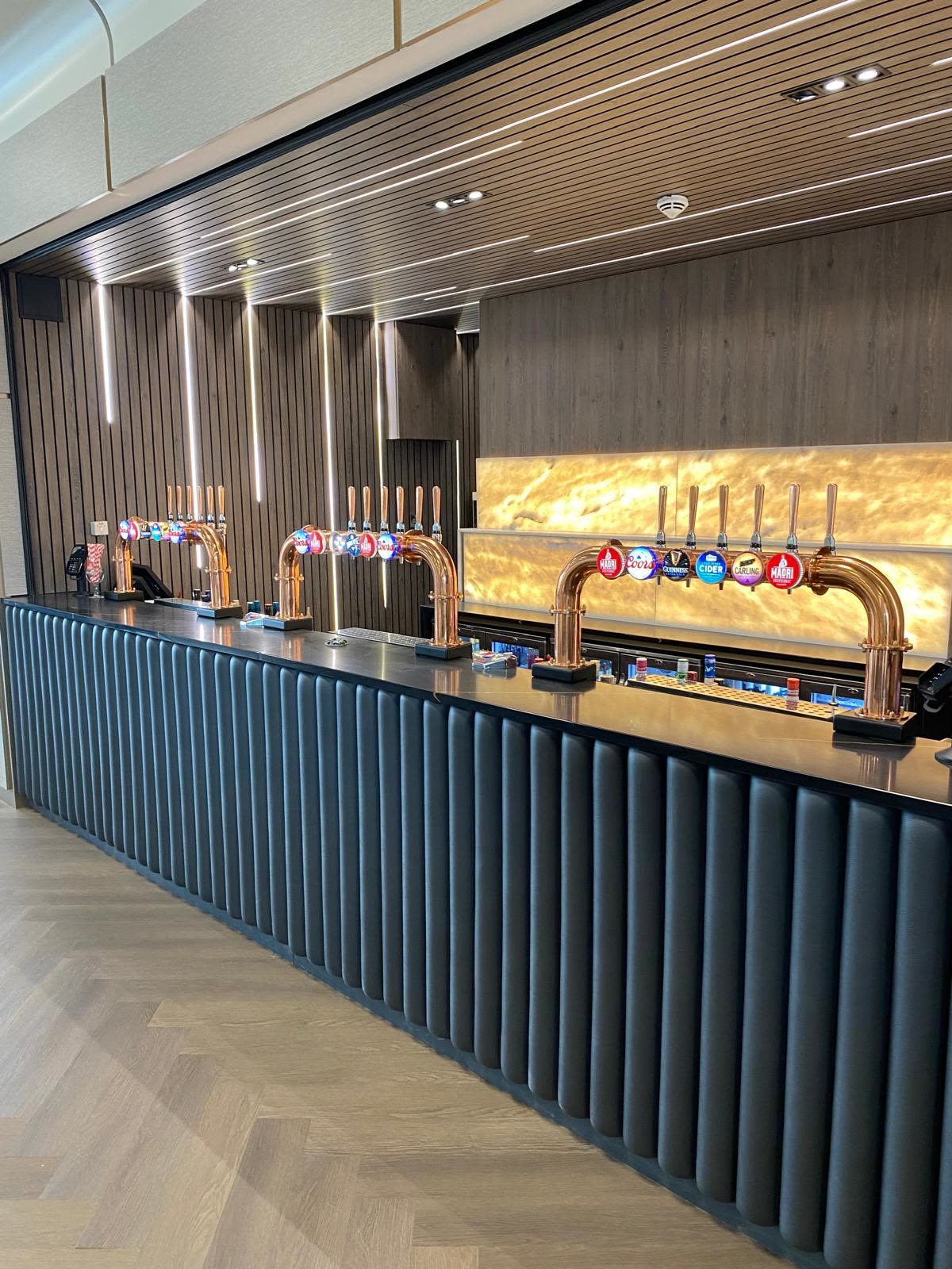Fluted bar front detail — Wakefield Trinity RFC